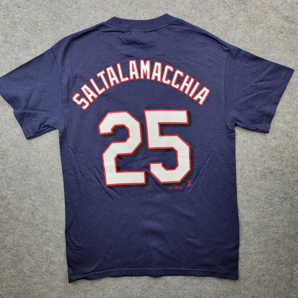 Texas Rangers Shirt Mens Small MLB Baseball Delta Jarrod Saltalamacchia 25 Tee